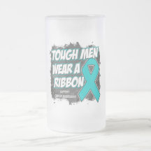 Ovarian Cancer Tough Men Wear A Ribbon Mugs