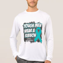 Ovarian Cancer Tough Men Wear A Ribbon T-shirt