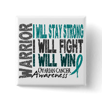 Ovarian Cancer Warrior Pinback Buttons