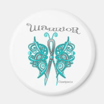 Ovarian Cancer Warrior Celtic Butterfly Refrigerator Magnets