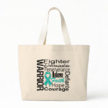 Ovarian Cancer Warrior Collage bags
