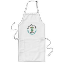 Ovarian Cancer WITH GOD CROSS 1 Apron