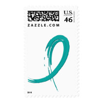 Ovarian Cancer's Teal Ribbon A4 Postage Stamps