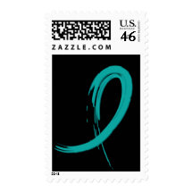 Ovarian Cancer's Teal Ribbon A4 Postage Stamps