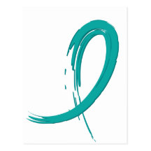 Ovarian Cancer's Teal Ribbon A4 Postcards