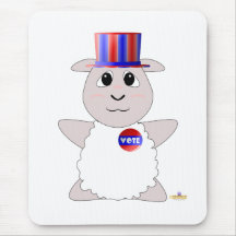 Ovejas blancas de votación Huggable Tapete De Ratones