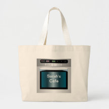 Oven graphic with personalized text tote bag