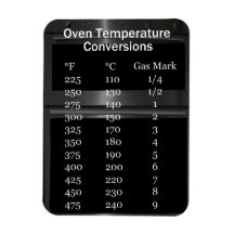 Oven Temperatures Conversion Magnet