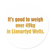 Over 49kg in Llanwrtyd Wells Sticker