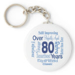 Over 80 Years 80th Birthday Key Chains