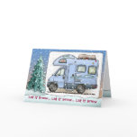 Over Cab Camper RV Holiday Cards