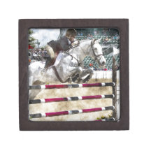Over Easy Hunter Jumper Show Jumping Premium Keepsake Box