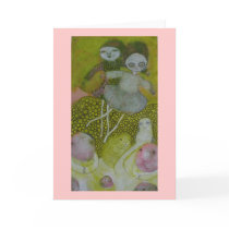 Over the Heads of Beavers Greeting Card by catjoy Over the Heads of Beavers Greeting Card