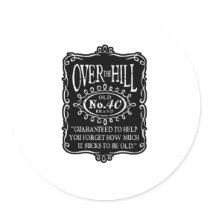 Over The Hill 40th Birthday stickers by Eholidayz Over The Hill 40th Birthday stickers