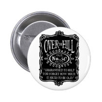 Over The Hill 50th Birthday buttons