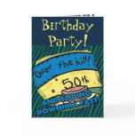 50th, themed birthday, birthday invite, birthday