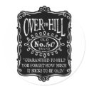 Over The Hill 60th stickers