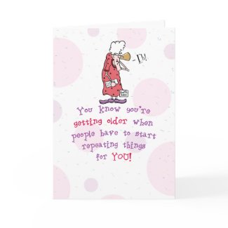 Over The Hill Birthday Card card