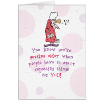 Over The Hill Birthday Card cards