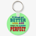 Over the Hill Birthday Humor keychains by BirthdayFun Over the Hill Birthday Humor keychains
