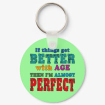 Over the Hill Birthday Humor keychains