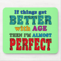 Over the Hill Birthday Humor Mouse Mats