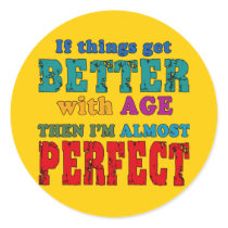 Over the Hill Birthday Humor Stickers