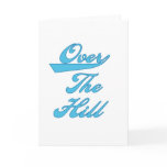 Over the Hill Blue Greeting Card