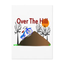 "Over The Hill" Funny Birthday Gifts postcards