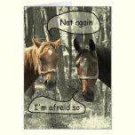 Over the Hill Horses Birthday Greeting Card cards