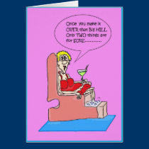 OVER THE HILL PEDICURE CARD cards