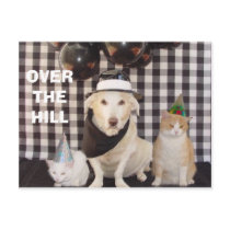 OVER THE HILL postcards