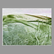 Over the Hills, Encaustic Art Postcard postcards