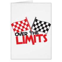 over the limits Racing flag Cards