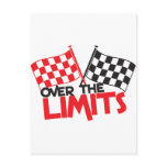 over the limits Racing flag Post Card