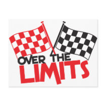 over the limits Racing flag Postcard