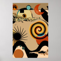 Over the Ocean - Abstract Poster