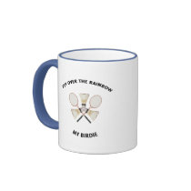 Over the Rainbow Badminton Coffee Mugs