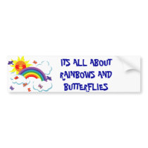 Over the rainbow, ITS ALL ABOUT RAINBOWS AND BU... bumper stickers by tklonne Over the rainbow, ITS ALL ABOUT RAINBOWS AND BU... bumper stickers