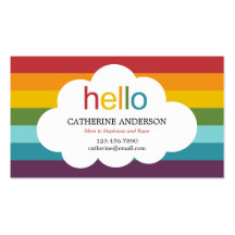 Over The Rainbow Mommy Card / Calling Card Business Card Templates