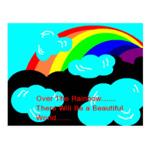 over the rainbow postcard