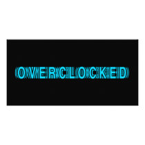 Overclocked blue photo card template