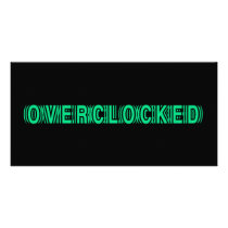 Overclocked green photo greeting card