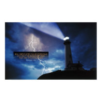Overcome Difficulties Inspirational Poster Print