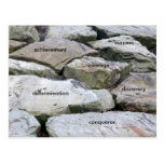 Overcoming obstacles! postcard