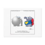 OVERCOMPENSATING Cartoon Postcard by April McCallu