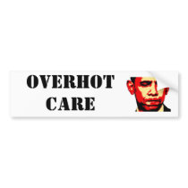 OVERHOT CARE bumper sticker