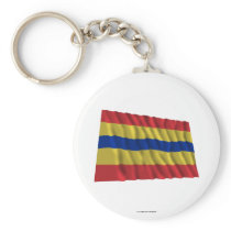 Overijssel Waving Flag Keychain