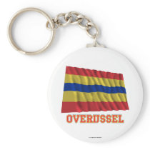 Overijssel Waving Flag with Name Keychains