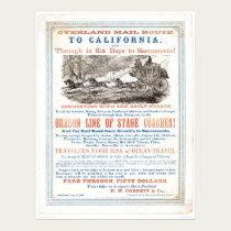 Overland Mail Route to CA. (1257A) - Restored posters by Bancroft Overland Mail Route to CA. (1257A) - Restored posters